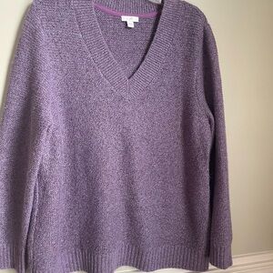 J. Jill Lavender  Cozy V-Neck Sweater